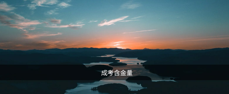 成考含金量
