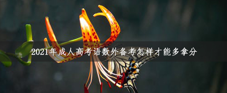 2021年成人高考語數外備考怎樣才能多拿分